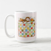 COSY QUILY Tall White Mug + Rose (Gauche)