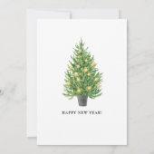 Cosy sapin de Noël cheminée Carte de vacances pers (Dos)