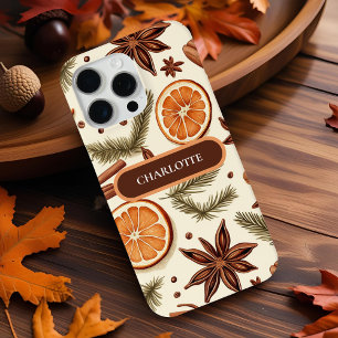 Cosy Spice Pattern – Aangepaste naam iPhone 15 Pro Max Hoesje