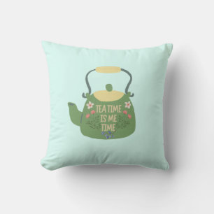 Cosy Tea Time Coussin - Elégant Tea Lover's Decor