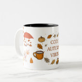 Cosy Vibes d'automne Mug - Fall Leaves Coffee Cup  (Devant gauche)