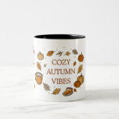 Cosy Vibes d'automne Mug - Fall Leaves Coffee Cup  (Centre)
