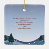 Cosy Village d'hiver Maisons de neige Ornement (Dos)