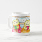Cosy Winter Cats MUG par Nicole Janes (Devant gauche)