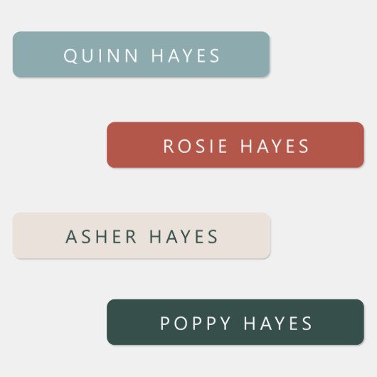 Cosy Winter Name Étiquettes (Groupe)