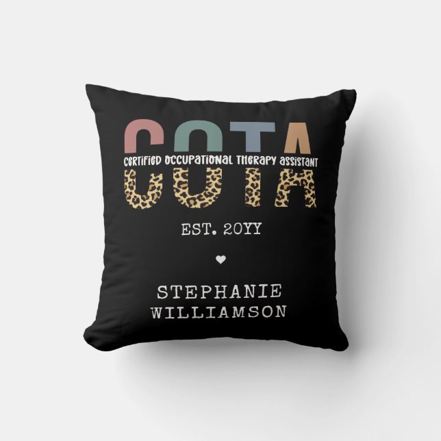 COTA Certified Occupational Therapy Assistant Kussen (Voorkant)