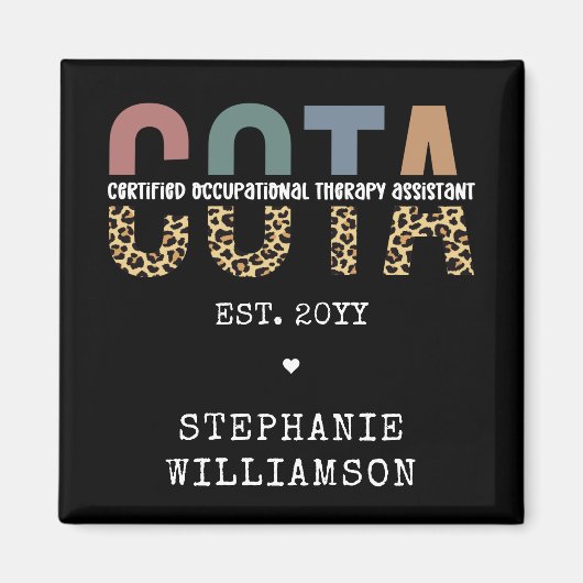 COTA Certified Occupational Therapy Assistant Magneet (Voorkant)