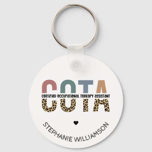 COTA Certified Occupational Therapy Assistant Sleutelhanger (Voorkant)