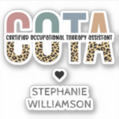 COTA Certified Occupational Therapy Assistant Sticker (Voorkant)