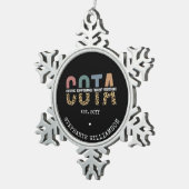 COTA Certified Occupational Therapy Assistant Tin Sneeuwvlok Ornament (Rechts)