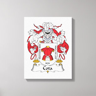 Cota Family Crest Canvas Afdruk