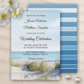 Côte avec Dunes Beach Wedding Invitation