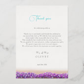 Côte Azure dans le Carte de remerciements Mariage  (Verso)