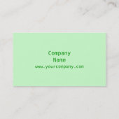 Côté carte de visite shamrock vert (Dos)