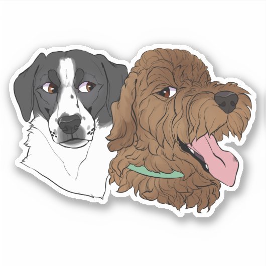 Cote chien Sticker Pointer Goldendoodle (Devant)