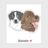 Cote chien Sticker Pointer Goldendoodle (Feuille)
