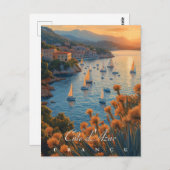 Côte d’Azur, Frankrijk Briefkaart (Voorkant / Achterkant)