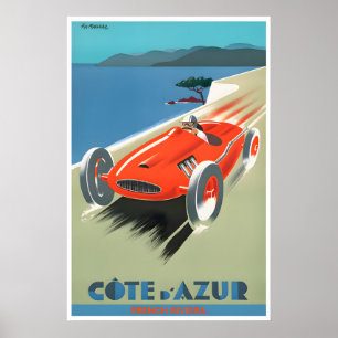 Cote D Azur Print Franse Riviera Kunst Frankrijk R