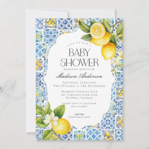 Côte d'Amalfi Baby shower italien Invitation