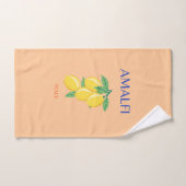 Côte d'Amalfi, Italie, Art Voyage, Pastel, Orange (Serviette à main)