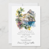 Côte d'Amalfi, Italie faire-part de mariage floral (Devant)
