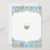 Côte d'Amalfi Italien Fête des mariées Invitation (Dos)