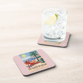Cote D'Azur Beach Girl Bier Onderzetter (Rechterzijde)
