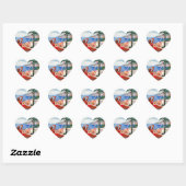 Cote D'Azur Beach Girl Hart Sticker (Vel)