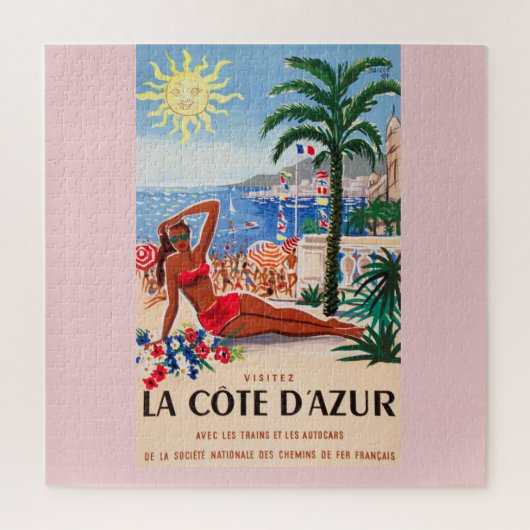  Cote D'Azur Beach Girl Legpuzzel (Verticaal)