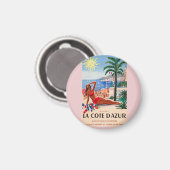  Cote D'Azur Beach Girl Magneet (Voorkant / Achterkant)