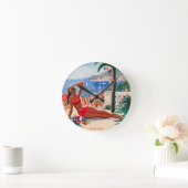  Cote D'Azur Beach Girl Ronde Klok (Huis)