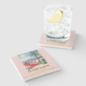 Cote D'Azur Beach Girl Stenen Onderzetter (Zijkant)