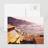 Côte d'Azur, carte postale Menton (Devant / Derrière)
