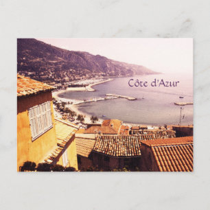 Côte d'Azur, carte postale Menton