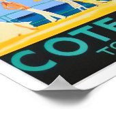 Cote D'Azur France vintage-reis Poster (Hoek)