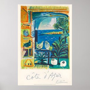 Côte d'Azur Frankrijk Vintage Reisposter van Pablo Poster