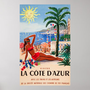 Cote D'Azur  Frans reisposter Poster