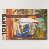 Cote D'Azur Old Travel Art Legpuzzel (Horizontaal)