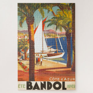  Cote D'Azur Old Travel Art Legpuzzel