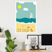 Cote d'Azur, reisposter Poster (Thuiskantoor)