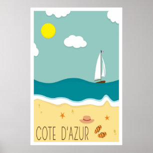 Cote d'Azur, reisposter Poster