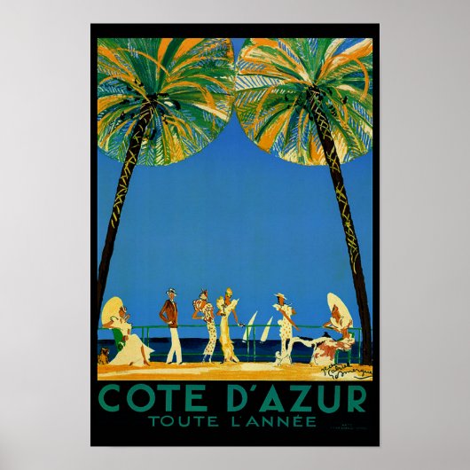  Cote D'Azur Toute Lannee Frans Reis Poster (Voorkant)