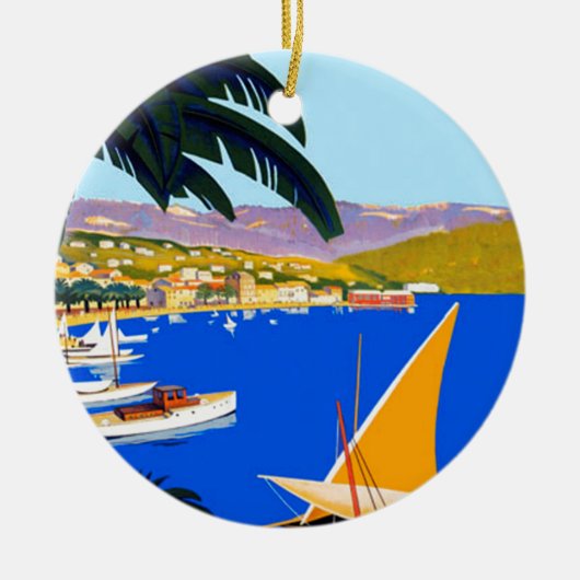  Cote D'Azur Travel Keramisch Ornament (Voorkant)