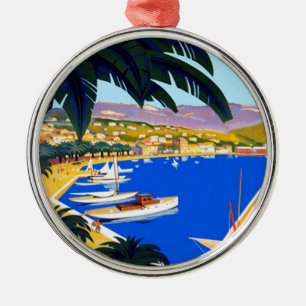 Cote D'Azur Travel Metalen Ornament