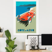 Côte d'Azur Travel Poster (Thuiskantoor)
