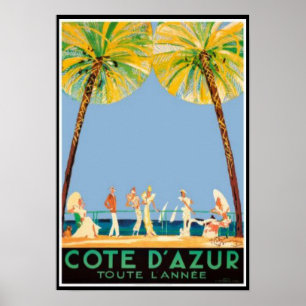 Cote D'Azur Travel Poster
