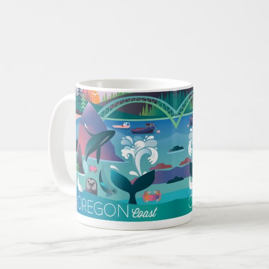 Côte de l'Oregon 11oz ou 15oz Mug (Devant gauche)