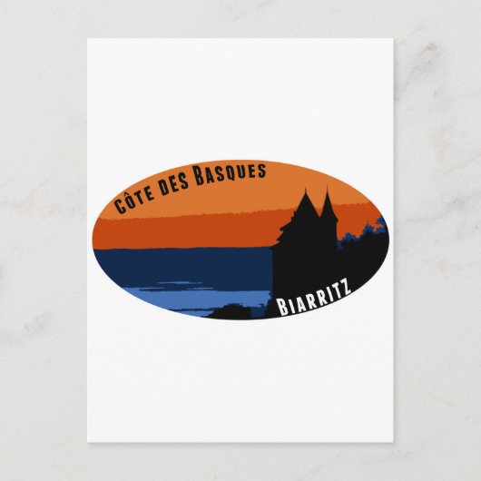 Côte des Basques Biarritz Briefkaart (Voorkant)
