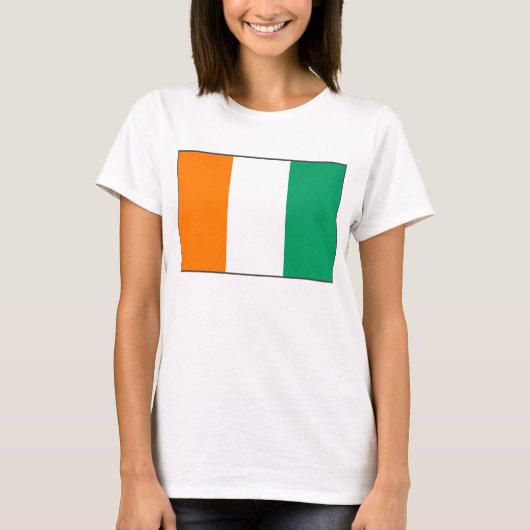 Cote d'Ivoire Drapeau x Carte T-shirt (Devant)