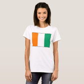 Cote d'Ivoire Drapeau x Carte T-shirt (Devant entier)